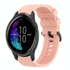 Per Garmin Venu 20mm Cinturino in silicone morbido a tinta unita (rosa)