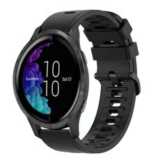 Per Garmin Venu 20mm Cinturino in silicone morbido a tinta unita (nero)