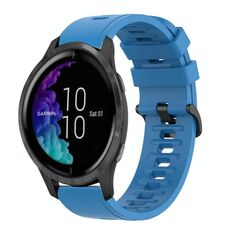 Per cinturino in silicone morbido a tinta unita Garmin Venu 20 mm (blu)