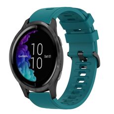 Per Garmin Venu 20mm Cinturino in silicone morbido a tinta unita (verde)