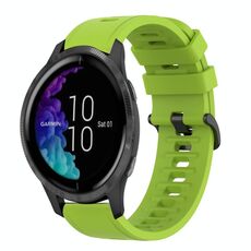 Per Garmin Venu 20mm Cinturino in silicone morbido a tinta unita (verde lime)