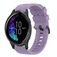 Per cinturino in silicone morbido a tinta unita Garmin Venu 20 mm (viola)