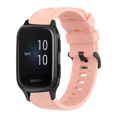 Per Garmin Venu SQ 20mm Cinturino in silicone morbido a tinta unita (rosa)