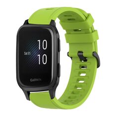 Per Garmin Venu SQ 20mm Cinturino in silicone morbido a tinta unita (verde lime)