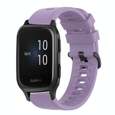 Cinturino per orologio in silicone morbido a tinta unita Garmin Venu SQ 20 mm (viola)