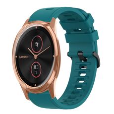 Per Garminmove Luxe 20mm cinturino in silicone morbido a tinta unita (verde)