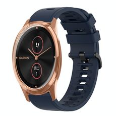 Per Garminmove Luxe 20mm cinturino in silicone morbido a tinta unita (blu notte)