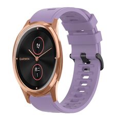 Per Garminmove Luxe 20mm cinturino in silicone morbido a tinta unita (viola)