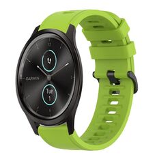 Per Garmin Garminmove Style 20mm Cinturino in silicone morbido a tinta unita (verde lime)