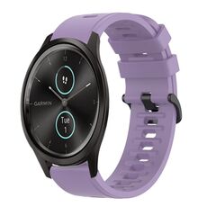 Per Garmin Garminmove Style 20mm Cinturino in silicone morbido a tinta unita (viola)