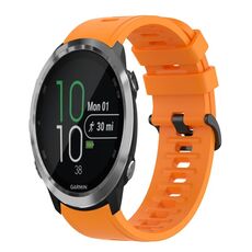 Per Garmin Forerunner 645 Music 20mm Cinturino in silicone morbido a tinta unita (arancione)