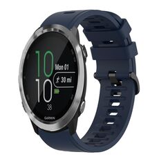 Per Garmin Forerunner 645 Music 20mm Cinturino in silicone morbido a tinta unita (blu notte)