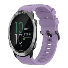 Per Garmin Forerunner 645 Music 20mm Cinturino in silicone morbido a tinta unita (viola)