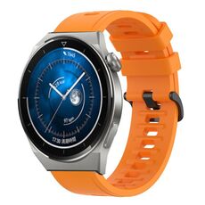 Per Huawei Watch GT3 Pro 43mm 20mm Cinturino in silicone morbido a tinta unita (arancione)