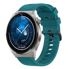 Per Huawei Watch GT3 Pro 43mm 20mm Cinturino in silicone morbido a tinta unita (verde)