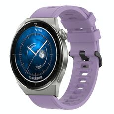 Per Huawei Watch GT3 Pro 43mm 20mm Cinturino in silicone morbido a tinta unita (viola)