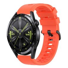 Per Huawei Watch GT3 42mm 20mm Cinturino in silicone morbido a tinta unita (rosso)
