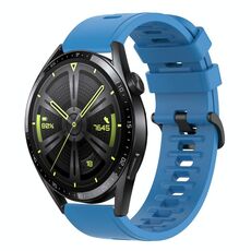 Per Huawei Watch GT3 42mm 20mm Cinturino in silicone morbido a tinta unita (blu)