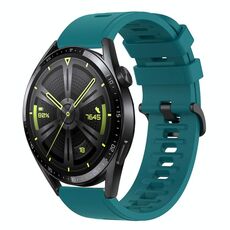 Per Huawei Watch GT3 42mm 20mm Cinturino in silicone morbido a tinta unita (verde)