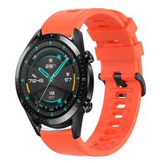 Per Huawei Watch GT2 42mm 20mm Cinturino in silicone morbido a tinta unita (rosso)