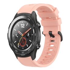 Per Huawei Watch 2 Cinturino per orologio in silicone morbido a tinta unita da 20 mm (rosa)