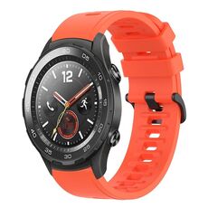 Per Huawei Watch 2 Cinturino per orologio in silicone morbido a tinta unita da 20 mm (rosso)