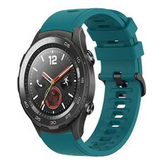 Per Huawei Watch 2 Cinturino per orologio in silicone morbido tinta unita da 20 mm (verde)