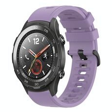 Per Huawei Watch 2 Cinturino per orologio in silicone morbido tinta unita da 20 mm (viola)