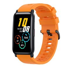Cinturino per orologio in silicone morbido a tinta unita For Honor Watch ES 20 mm (arancione)