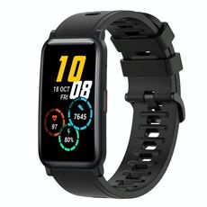 Cinturino per orologio in silicone morbido a tinta unita For Honor Watch ES 20 mm (nero)