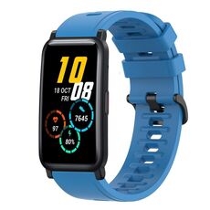 Cinturino per orologio in silicone morbido a tinta unita For Honor Watch ES da 20 mm (blu)