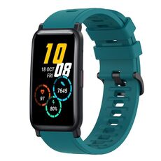 Cinturino per orologio in silicone morbido a tinta unita For Honor Watch ES da 20 mm (verde)