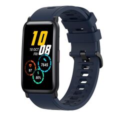 Cinturino per orologio in silicone morbido a tinta unita For Honor Watch ES da 20 mm (blu notte)