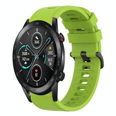Per Honor MagicWatch2 42mm 20mm cinturino in silicone morbido a tinta unita (verde lime)