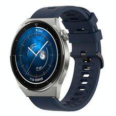 Per Huawei Watch GT3 Pro 46mm 22MM Cinturino in silicone morbido a tinta unita (blu notte)
