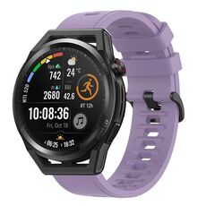 Per Huawei Watch GT Runner 22MM Cinturino in silicone morbido a tinta unita (viola)