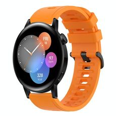 Per Huawei Watch 3 22MM Cinturino in silicone morbido a tinta unita (arancione)