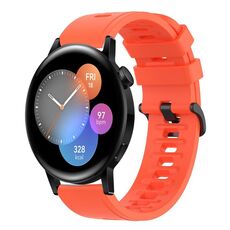 Per Huawei Watch 3 22MM Cinturino in silicone morbido a tinta unita (rosso)