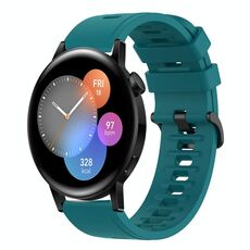 Per Huawei Watch 3 22MM Cinturino in silicone morbido a tinta unita (verde)