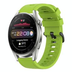Per Huawei Watch 3 Pro 22MM Cinturino in silicone morbido a tinta unita (verde lime)