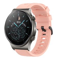 Per Huawei GT2 Pro 22MM Cinturino in silicone morbido a tinta unita (rosa)