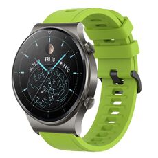 Per Huawei GT2 Pro 22MM Cinturino in silicone morbido a tinta unita (verde lime)