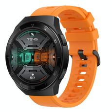 Per Huawei Watch GT 2E 22MM Cinturino in silicone morbido a tinta unita (arancione)