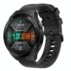 Per Huawei Watch GT 2E 22MM Cinturino in silicone morbido a tinta unita (nero)