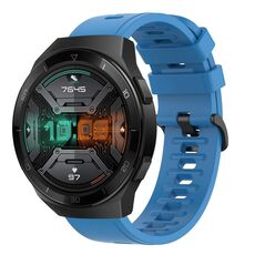 Per Huawei Watch GT 2E 22MM Cinturino in silicone morbido a tinta unita (blu)