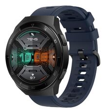 Per Huawei Watch GT 2E 22MM Cinturino in silicone morbido a tinta unita (blu notte)