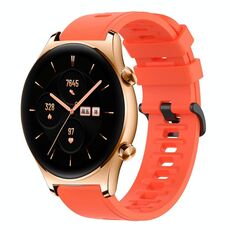 For Honor Watch GS 3 22MM Cinturino in silicone morbido a tinta unita (rosso)