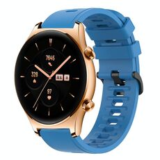 For Honor Watch GS 3 22MM Cinturino in silicone morbido a tinta unita (blu)