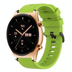 For Honor Watch GS 3 22MM Cinturino in silicone morbido a tinta unita (verde lime)