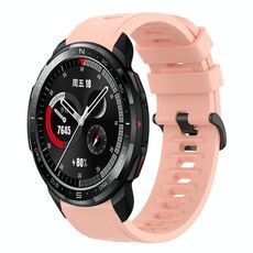 Cinturino per orologio in silicone morbido a tinta unita For Honor Watch GS Pro 22MM (rosa)